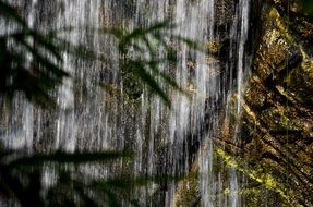 waterfall in the mountains
