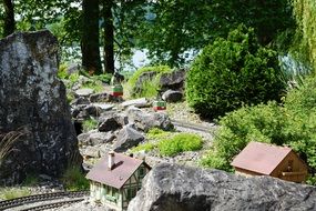 railroad in miniature on Mainau