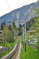 A picturesque view of the railway in Europe