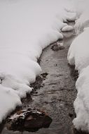 Picture of the river in a snow