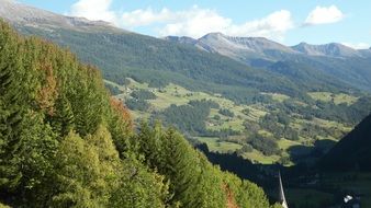 View of autumn mountains in heiligenblut