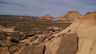 Landscape of the bardenas reales in spain