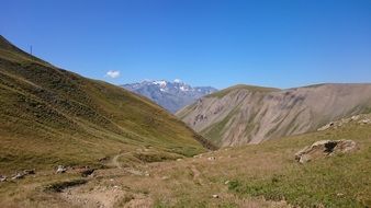 panorama of a sunny day in the alps