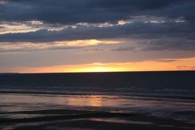 normandy beach sunset landscape