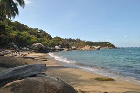 big stones on the beach