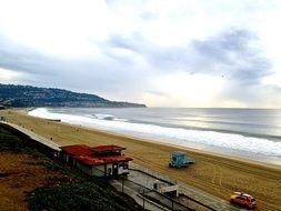 panoramic view of cloudy sky over the ocean coast