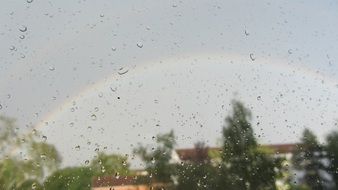 Rainbow view from window