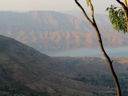 foggy mountain landscape