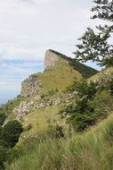 landscape of mountains in spring