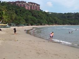 Humans on a sand beach