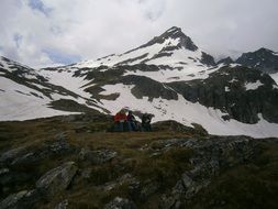 unimaginable mountain with snow