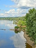 landscape of vistula in summer