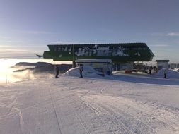 ski track in winter