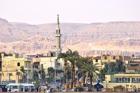 landscape of hot summer day in Egypt