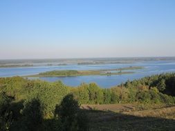landscape river nature sky forest