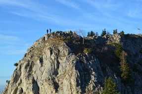 two persons on the mountain top