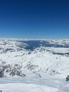 snow in the mountains of italy
