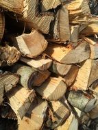 folded firewoods for the bath