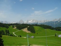 hiking in the alpine mountains