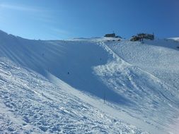 tracked boiler on a snowy mountain