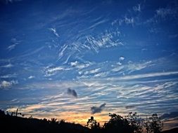 dramatic sky at sunset
