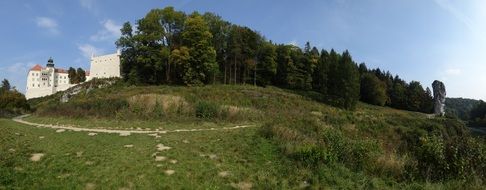 panorama of pieskowa skaÅa castle in Poland