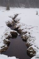 extraordinary beautiful snow stream