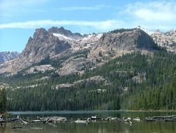 scenic forest lake
