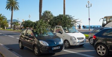 cars are on the road in France