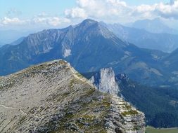 panorama of alpine peaks