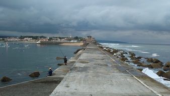 basque coast france port landscape