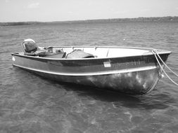 unusually beautiful boat on lake
