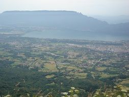 landscape of Mont Revard in France