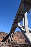 bridge with blue sky summer landscape