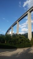 viaduct, road bridge at mountain