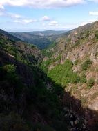 panoramic view of the gorge in galicia