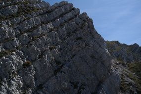 mountain layer rock