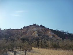 colored sand dunes at fraser island