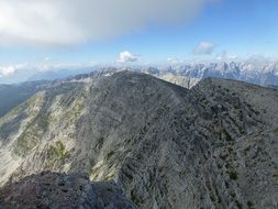 top view on the alpine nature