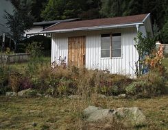 cottage with garden romantic scene