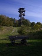 gazebo and lookout on a hill in Austria