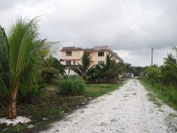 trail to hotel in tropical garden