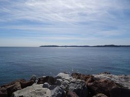 Rocky coast of Saint Tropez in France
