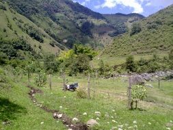 landscape of mountain countryside