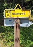 Haklovy dvory sign