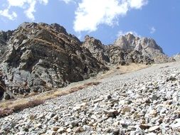 scenic himalayan rocky mounains, nepal