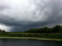 Landscape Picture of stormy clouds on a sky