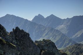 stunning landscape of Tatry mountains in the morning