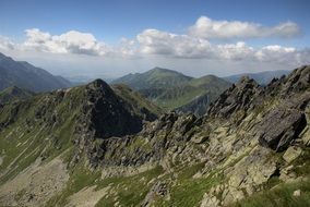 panoramic view of Kasprowy Wierch on a sunny day