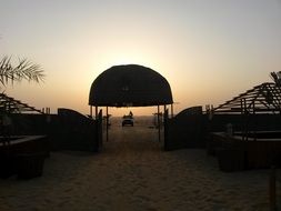 beach at dusk in Dubai